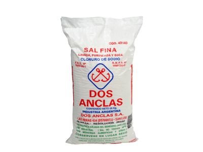Sal Fina Dos Anclas - 25 Kg. - Valentino - Mercado pastelero
