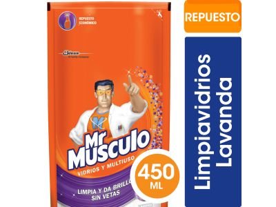 LIMPIADOR Mr MUSCULO VIDRIOS LAVANDA 450 ML