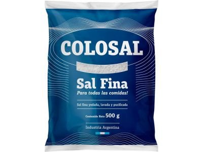 Sal Fina COLOSAL 500gr. BOLSON DE 20 UNIDADES.