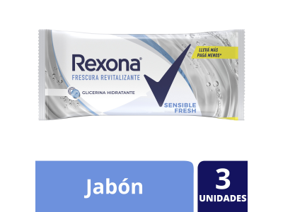 JABON DE TOCADOR REXONA SENSIBLE FRESH 3X125 GR