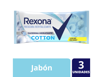 JABON DE TOCADOR REXONA COTON FRESH 3X125 GR