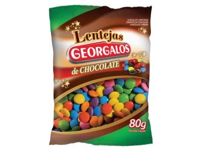 LENTEJA GEORGALOS CHOCOLATE COLOR 80 GR