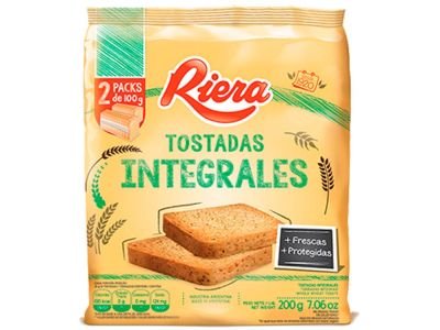 TOSTADAS RIERA CLASICAS INTEGRALES 200 GR