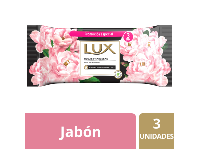 JABON DE TOCADOR LUX ROSAS FRANCESAS 3X125 GR