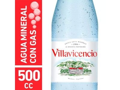 AGUA VILLAVICENCIO CON MAS GAS 500 CC