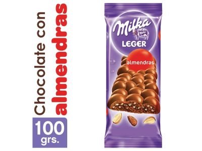CHOCOLATE MILKA LEGER ALMENDAS 110 gr