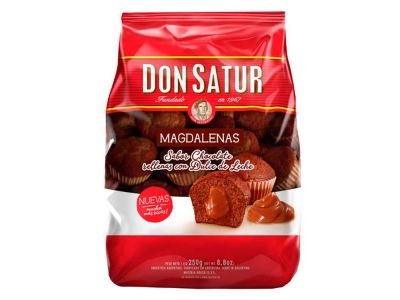 MADALENAS DON SATUR CHOCOLATE Y DULCE DE LECHE 250 GR