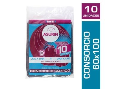BOLSA ASURIN CONSORCIO 60X100 10 UN