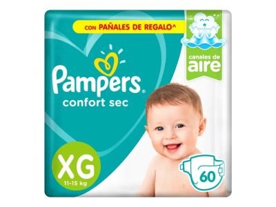 PAÑAL PAMPERS DRY MES X GRANDE 58 UN
