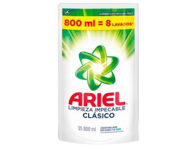 JABON LIQUIDO ARIEL CLASIC POUCH 800 ml