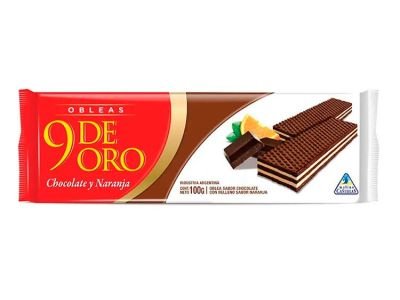 OBLEA 9 DE ORO CHOCOLATE 100 GR