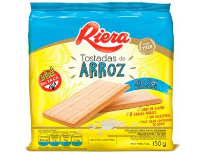 TOSTADA RIERA ARROZ S/SAL 150 gr