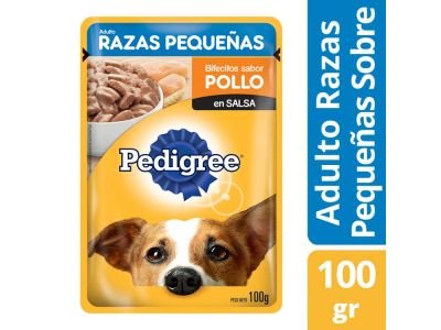 ALIMENTO PARA ANIMALES PEDIGREE POUCH RAZAS PEQUEÑAS POLLO 100 gr