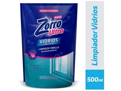 LIMPIADOR ZORRO VIDRIOS MULTIUSO DOYPACK 450 ml