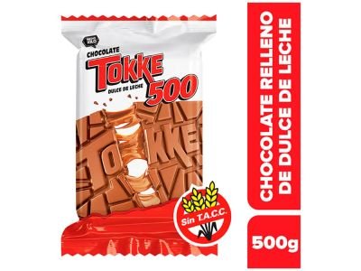 CHOCOLATE TOKKE DULCE DE LECHE 500 GR