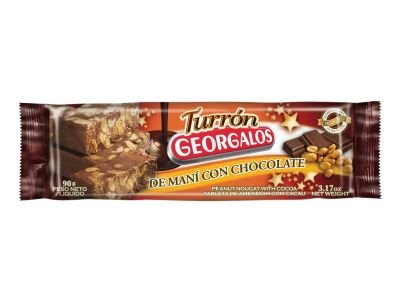 TURRON GEORGALOS MANI CON CHOCOLATE 90 GR