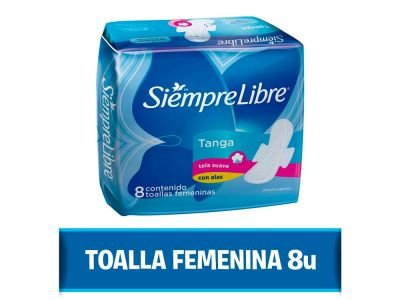 TOALLITAS FEMENINAS SIEMPRE LIBRE TANGA 8 UN