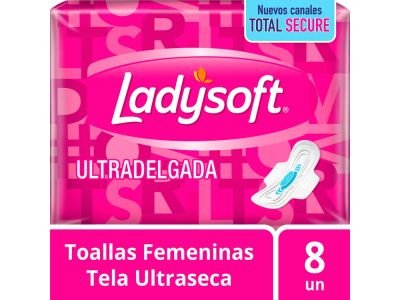 TOALLITAS FEMENINAS LADYSOFT ULTRA DELGADA SEC 8 UN