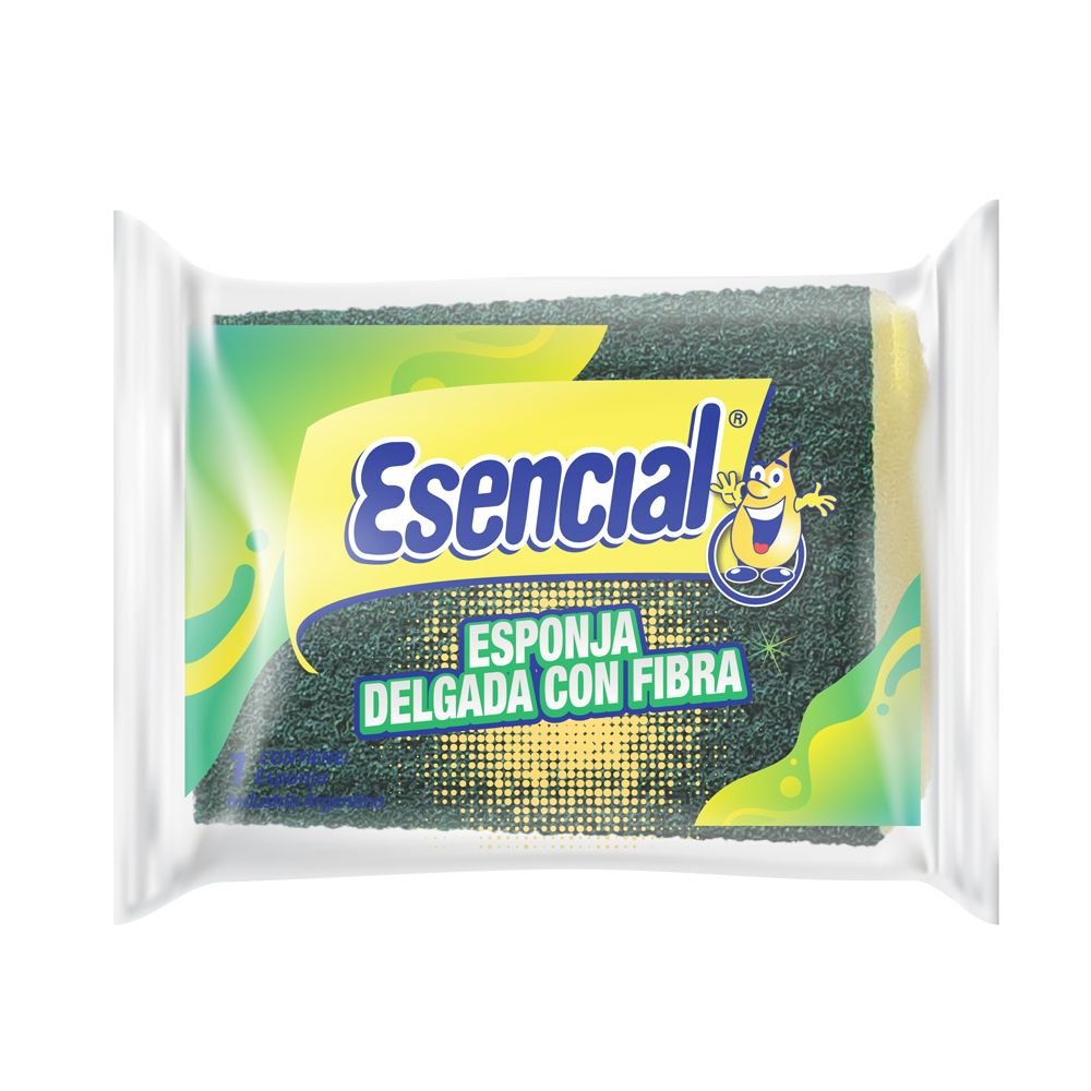 ESPONJA DE FIBRA ESENCIAL LISA DELGADA