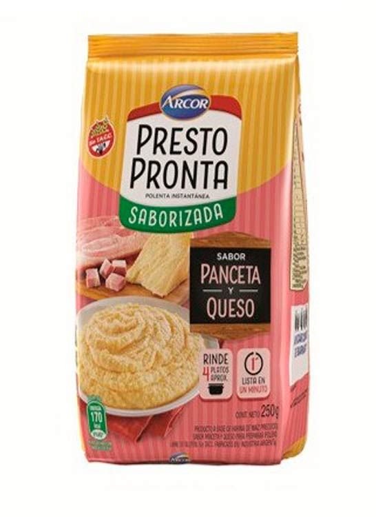 POLENTA PRESTOPRONTA PANCETA Y QUESO 250 gr