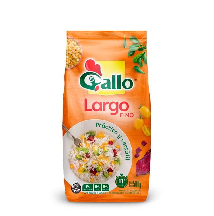 Arroz Largo Fino 00000, Gallo, 500 gr