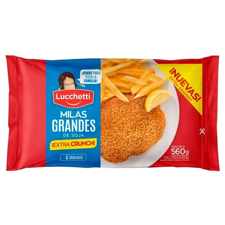 MILANESAS LUCCHETTI GRANDE SOJA 560 GR
