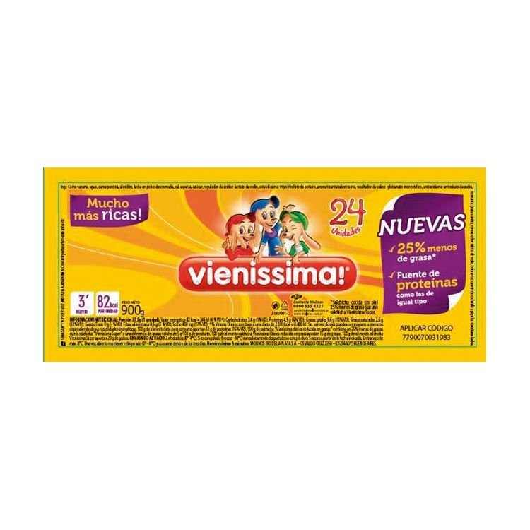Salchicha VIENISSIMA x6u (230g)