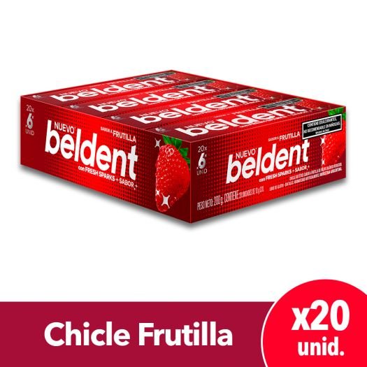 CHICLE BELDENT FRUTILLA