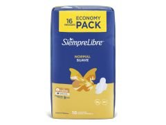 TOALLITAS FEMENINAS SIEMPRE LIBRE NORMAL CON ALAS 16 UN