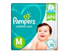 PAÑAL PAMPERS CONFORT HIPERPACK MEDIANO 52 UN
