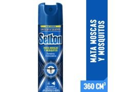 INSECTICIDA SELTON MOSCAS Y MOSQUITOS AZUL 360 CC