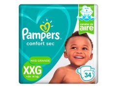 PAÑAL PAMPERS CONFORT HIPERPACK XX GRANDE 34 UN