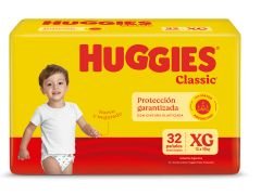PAÑAL HUGGIES CLASIC HIPERPACK X GRANDE 30/32 UN