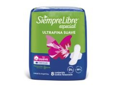 TOALLITAS FEMENINAS SIEMPRE LIBRE ESPECIAL ULTRA FINA  8 UN