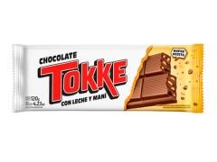 CHOCOLATE TOKKE LECHE Y MANI 120 gr