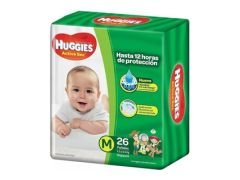 PAÑAL HUGGIES VERDE MEGA MEDIANO 30 26 UN