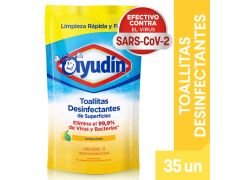 TOALLITAS HUMEDAS AYUDIN DESINFECTANTES LIMON 35 UN