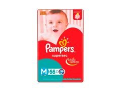 PAÑAL PAMPERS SUPER SEC HIPERPACK MEDIANO 66 UN
