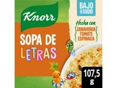 SOPA KNORR CON VEGETALES Y LETRA