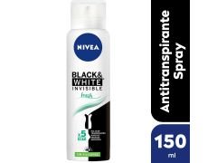 ANTITRANSPIRANTE FEMENINO NIVEA BLACK Y WHITE INVISIBLE 150 ML