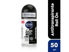 ANTITRANSPIRANTE MASCULINO NIVEA ROLL ON INVISIBLE BLACK Y WHITE 50 ML