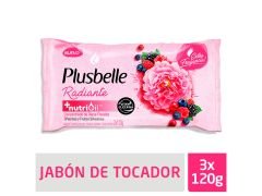 JABON DE TOCADOR PLUSBELLE RADIANTE PEONIAS Y FRUTOS 3x120 GR