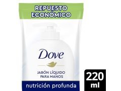 JABON LIQUIDO DOVE BEAUTY REPUESTO 220 ML