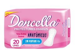 PROTECTORES FEMENINOS DONCELLA ANATOMICA SIN DESODORANTE 20 UN