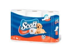 PAPEL HIGIENICO SCOTT SIMPLE HOJA MEGA 6X80 MT