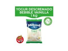 YOGHURT MILKAUT DESCREMADO SACHET VAINILLA 1 LT