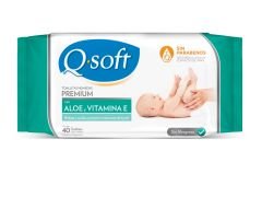 TOALLITAS HUMEDAS Q-SOFT PREMIUM ALOE VERA 40 UN