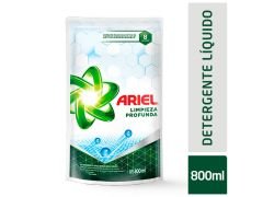 JABON LIQUIDO ARIEL LIMPIEZA PROFUNDA DOYPACK 800 ML