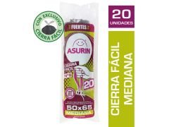 BOLSA ASURIN CIERRE FACIL 50X65 20 UN