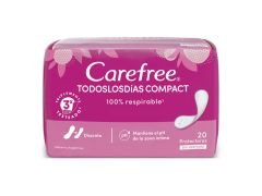 PROTECTORES FEMENINOS CAREFREE COMPACT SIN PERFUME 20 UN